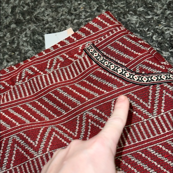 BNWT JUST FAB FULLY LINED JAQUARD A LINE - MINI SKIRT WITH POCKETS - size Large - Picture 6 of 9